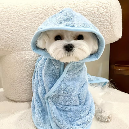 Onehand Bath — Cozy Hooded Dog Bathrobe