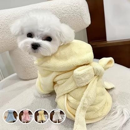 Onehand Bath — Cozy Hooded Dog Bathrobe